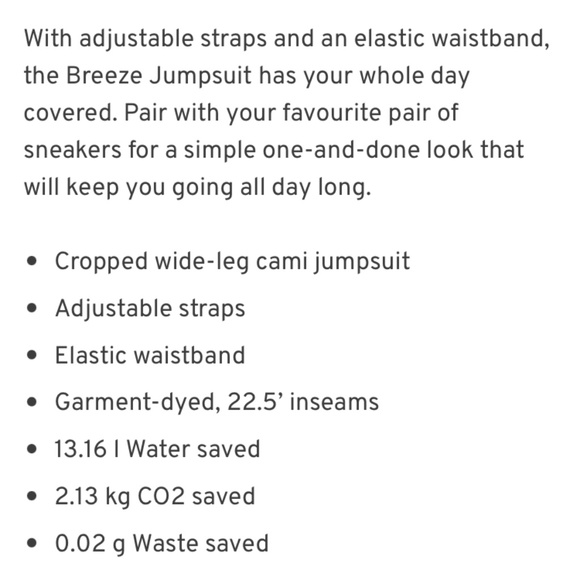 Tentree breeze jumpsuit, small, NWT - Picture 3 of 8